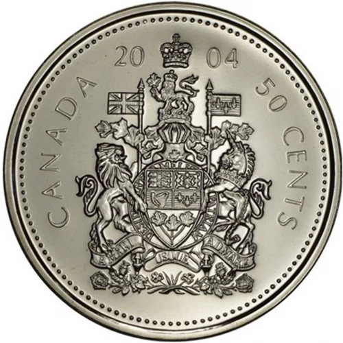 2004-P Canadian 50-Cent Coat of Arms Half Dollar Coin (PL)