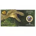 2010 Canadian 50-Cent Dinosaur Exhibit: Albertosaurus 3D Lenticular Coloured Coin + 6 Trading Cards