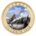 2010 Canadian 50-Cent Dinosaur Exhibit: Sinosauropteryx 3D Lenticular Coloured Coin + 6 Trading Cards