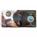 2010 Canadian 50-Cent Dinosaur Exhibit: Sinosauropteryx 3D Lenticular Coloured Coin + 6 Trading Cards