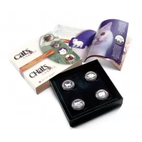 1999 Canadian 50 Cent Cats of Canada Proof Silver 4-Coin Set
