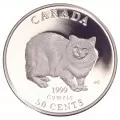 1999 Canadian 50 Cent Cats of Canada Proof Silver 4-Coin Set