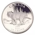 1999 Canadian 50 Cent Cats of Canada Proof Silver 4-Coin Set