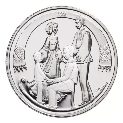 2001 Canada Sterling Silver 50 Cent Coin - Folklore & Legends: The Sled
