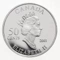 2001 Canada Sterling Silver 50 Cent Coin - Folklore & Legends: The Sled
