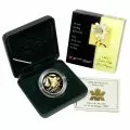 2004 Canadian 50-Cent Golden Easter Lily Sterling Silver Gold-plated Coin - Case is not 100%