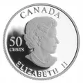 2005 Canadian 50-Cent Golden Rose Sterling Silver Gold-plated Coin