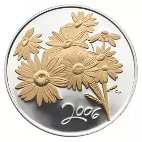 2006 Canadian 50-Cent Golden Daisy Sterling Silver Gold-plated Coin