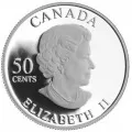 2007 Canadian 50-Cent Golden Forget-Me-Not Sterling Silver Gold-plated Coin