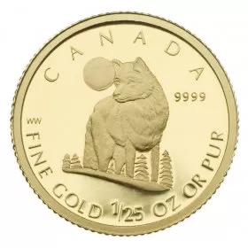 2007 Canadian 50-Cent The Wolf 1/25 oz Pure Gold Coin