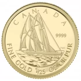 2012 Canadian 50-Cent The Bluenose 1/25 oz Pure Gold Coin