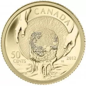 2012 Canadian 50-Cent Cariboo Gold Rush 150th Anniv 1/25 oz Pure Gold Coin