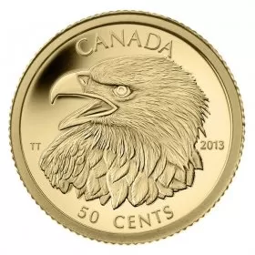 2013 Canadian 50-Cent Bald Eagle - 1/25 oz Pure Gold Coin
