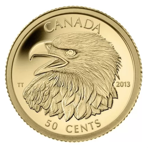 2013 Canadian 50-Cent Bald Eagle - 1/25 oz Pure Gold Coin