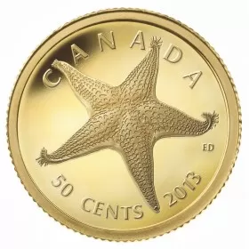 2013 Canadian 50-Cent Starfish - 1/25 oz Pure Gold Coin