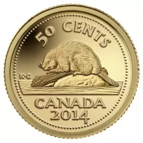 2014 Canadian 50-Cent Beaver - 1/25 oz Pure Gold Coin