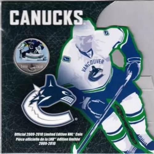 2009-2010 Canada NHL® On-Ice 50 Cent Coin - Vancouver Canucks