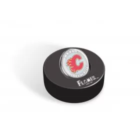 2009 Canada NHL® Puck & 50 Cent Coin Set - Calgary Flames