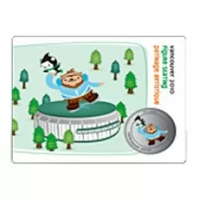 2010 Canada Olympic Mascot 50 Cent Coin Collector Card - Figure Skating
