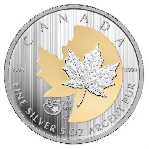 2013 Canadian $50 25th Anniversary of the Silver Maple Leaf Coin - 5 oz Fine Silver Coin