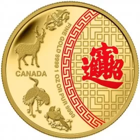 2014 Canadian $50 Five Blessings - 1 oz Pure Gold Coin