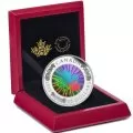 2015 Canadian $50 Lustrous Maple Leaves - 5 oz Fine Silver Hologram Coin
