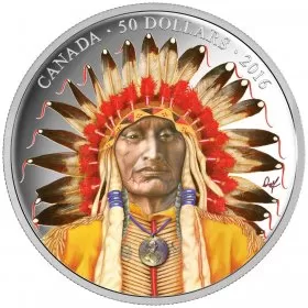 2016 Canadian $50 Wanduta: Portrait of a Chief - 5 oz Fine Silver Coin