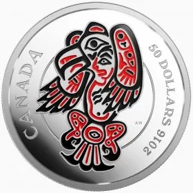 2016 Canadian $50 Mythical Realms of the Haida Series: The Eagle - 5 oz Fine Silver Coin