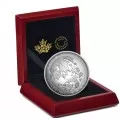 2017 Canadian $50 Maple Leaves in Motion - 5 oz Fine Silver Convex Coin - Lightly turnished