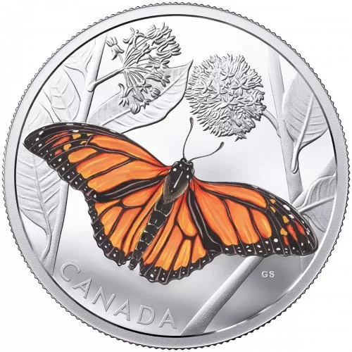2017 Canadian $50 Monarch Migration - 3 oz Fine Silver Coin