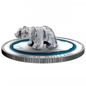 2018 Canadian $50 Soapstone Sculpture: Polar Bear - 5 oz Fine Silver Coin