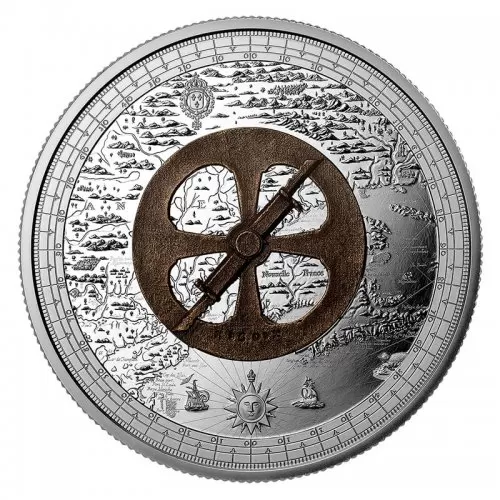 2021 Canadian $50 Lost Then Found: Champlain and the Astrolabe 5 oz Fine Silver Coin