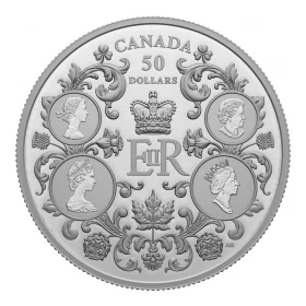 2022 Canadian $50 Queen Elizabeth II’s Reign - 5 oz Fine Silver Coin