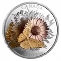 2023 Canadian $50 The Monarch and the Bloom - 5 oz Fine Silver Moveable Coin-missing cardboard inserts inside box