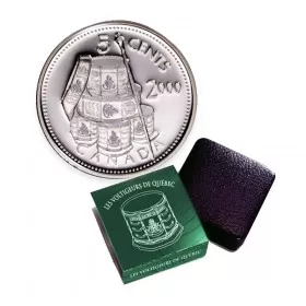 2000 Canadian 5-Cent Les Voltigeurs de Quebec First French-Canadian Regiment Silver Coin - No Box
