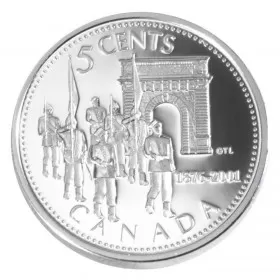 2001 Canada Sterling Silver 5 Cent Coin - Royal Military College of Canada