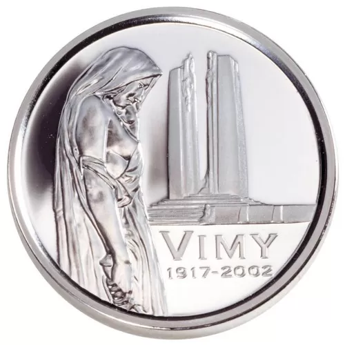 2002 (1917-) Canadian 5-Cent Battle of Vimy Ridge 85th Anniv Proof Silver Coin-no outside sleeve