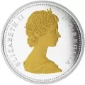 2015 Canadian 5-Cent Legacy of the Canadian Nickel: The Centennial 5-Cent Coin - 1 oz Fine Silver & Gold-plated Coin-no COA