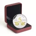 2015 Canadian 5-Cent Legacy of the Canadian Nickel: The Two Maple Leaves - 1 oz Fine Silver & Gold-plated Coin