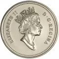 1990 Canadian 5-Cent Beaver Nickel Coin (Brilliant Uncirculated)