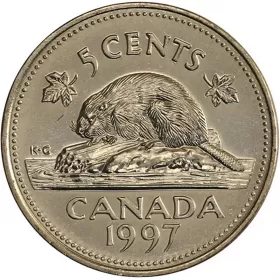 1997 Canadian 5-Cent Beaver (Brilliant Uncirculated)