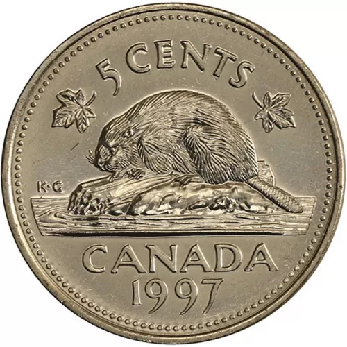 1997 Canadian 5-Cent Beaver (Brilliant Uncirculated)