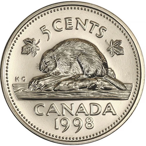 1998 Canadian 5-Cent Beaver (Brilliant Uncirculated)