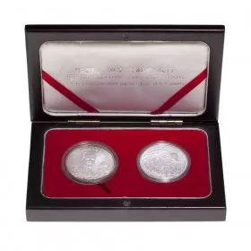 1998 (1938-) Canadian/Chinese $5 Dr Norman Bethune Arrival in China 60th Anniv Silver 2-Coin Set 