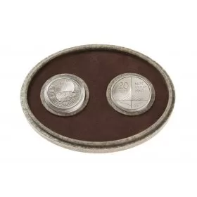 1999 Canadian $5, Norwegian 20 kr The Vikings and the Vinland Voyages 2-Coin Set 