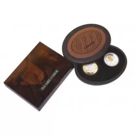 2001 Canada Sterling Silver $5, £2 Coin Set - 100th Anniversary of the First Wireless Transmission - no outside sleeve