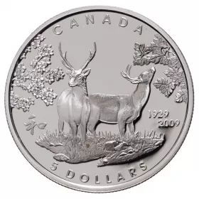 2009 (1929-) Canadian $5 80th Anniversary of Canada in Japan - Sterling Silver Coin