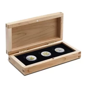 2010 Canadian $5 Vancouver Olympics Silver Maple Leaf Bullion 3-Coin Set