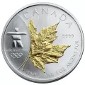 2010 Canadian $5 Vancouver Olympics Silver Maple Leaf Bullion 3-Coin Set