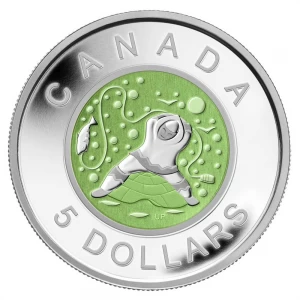 2013 Canada Fine Silver $5 Coin - Father Ice Fishing